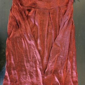 Coldwater Creek Metallic Burgundy Skirt. 14.